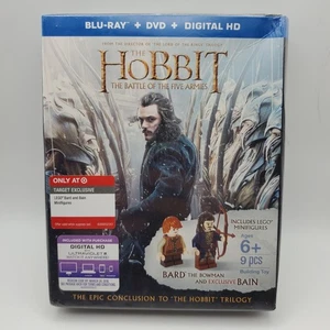 The Hobbit: Battle of Five Armies Blu-Ray, W/ Excl. Bard & Bain LEGO Minifigures - Picture 1 of 6