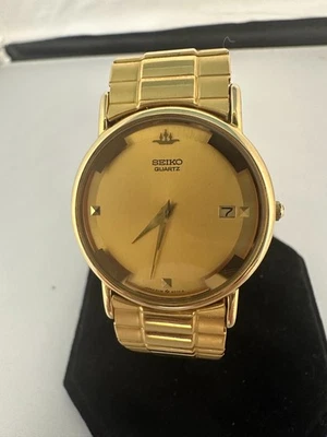 复古 精工金色经典石英表 32 毫米手表,参考 # 5Y39 6050;跑步! — 第 1/4 张图片