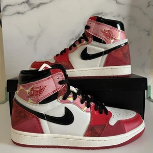 Jordan 1 Retro High Marvel Spiderman Across the Spiderverse Size 9.5 Men's - Picture 1 of 7