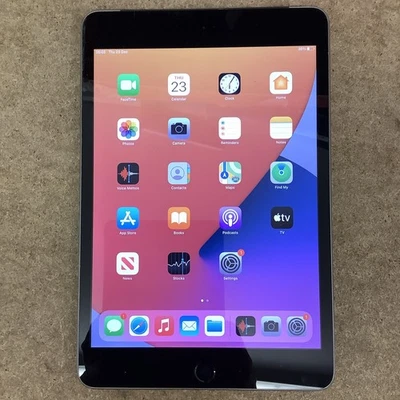 Apple iPad mini 4 128GB, Wi-Fi + Cellular (Unlocked), 7.9in - Space Grey - Image 1 of 4