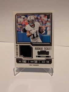 2023 Contenders Tre Tucker (Raiders) Rookie Ticket Patch Card RC NM - Bild 1 von 2