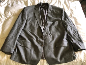 Ralph Lauren Men’s Silk/Wool Blend Blazer Jacket Gray/Blue 48R - Picture 1 of 4
