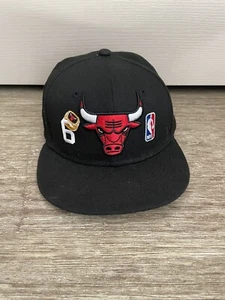 New Era Los Chicago Bulls schwarz eng anliegende Mütze NBA 6X Champions Ring Patches Gr. 7 - Bild 1 von 7