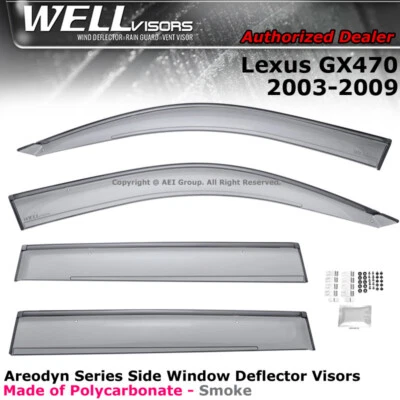 Viseras WELL para Lexus GX470 03-09 Viseras de ventana Deflectores de viento Deflectores de viento Foto 1 de 4