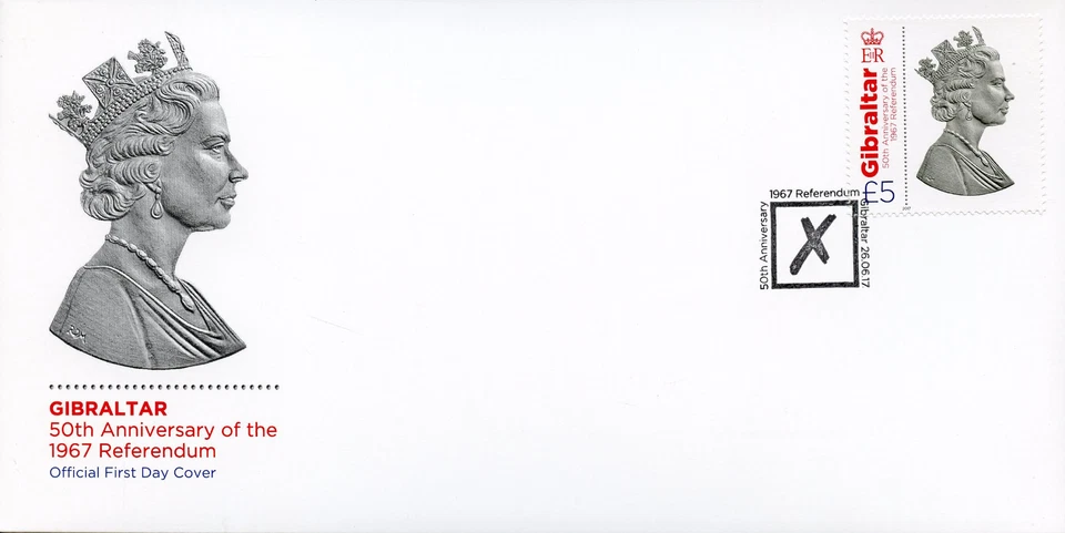 Gibraltar 2017 FDC 1967 Referendum Queen Elizabeth II 1v Cover Royalty Stamps - Image 1 of 1