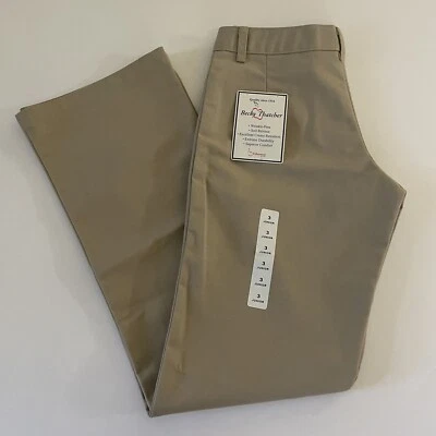 Becky Thatcher Girls Uniform Pants NEW Khaki Tan Juniors Size 3 Inseam 32 - Image 1 of 4
