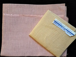 Lot of 2 - 28 count cross stitch fabric, Sand Linen, Antique Pink - Picture 1 of 1