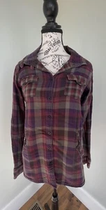 Nikita Women's Plaid Flannel Shirt Button Up Sz Sm - Picture 1 of 14