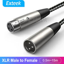 Microphone Mic Cable Audio XLR Male to Female Balanced 3 Pin Extension Cord Lead