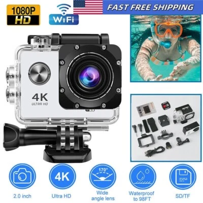 4K Wifi Action Camera Sport Video Underwater Camera Wifi Remote For Waterproof   - Image 1 of 4