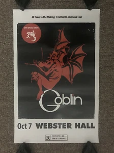 Goblin at Webster Hall New York City 2013 Concert Gig Poster 11x17 Prog Rock - Picture 1 of 6