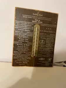 Vintage Shelbina Bank Advertising Thermometer Shelbina, Mo. - Picture 1 of 9