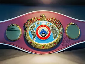 WBO World Boxing Organization Championship Boxing Belt Custom Made Leather Strap - Picture 1 of 6
