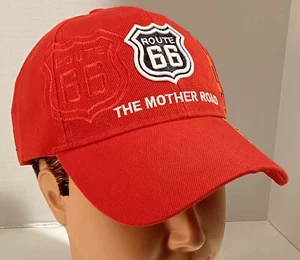 Route 66~Red~Trucker Cap~”The Mother Road”~Adjustable~Preowned~ - Picture 1 of 8