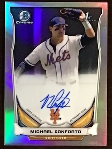 2014 Bowman Chrome Draft Draft Pick Michael Conforto Autogramm #BCA-MC Refraktor - Bild 1 von 1