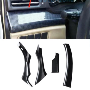 Fit For Acura TSX 2009-2014 Carbon Fiber Style Dashboard Panel Cover Trim Use - Picture 1 of 6