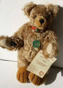 Hermann Teddybär Mohair Limited Edition Leaving Home roter Kragen Glocke Etiketten --- - Bild 1 von 1