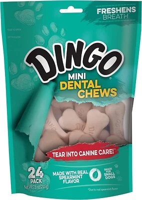 Dingo Dental Treats, Teeth Whitening Mini Chews For Small Bread ,  24-Pack - Image 1 of 4
