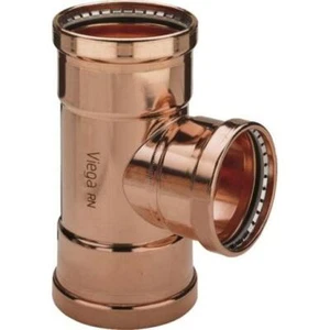 Viega COPPER PRESSFIT WATER TEE 1600kPa Female Compression- 65mm, 80mm Or 100mm - Picture 1 of 4