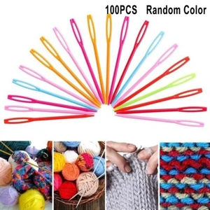 Practical Sewing Needles Thread Wool 100 Pieces Craft DIY Embroidery Tapestry - Picture 1 of 35