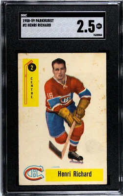 1958 1958-59 Parkhurst #2 Henri Richard SGC 2,5 7628554 Foto 1 de 2