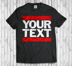 Your Text Custom T-shirt Run DMC HIP HOP CUSTOM - Picture 1 of 7