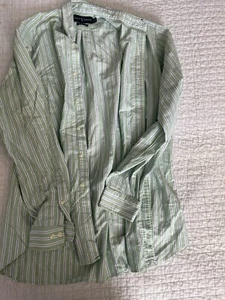 Ralph Lauren Classic Fit Button Down 16 1/2 34/35 grün mit blauen Streifen - Bild 1 von 2