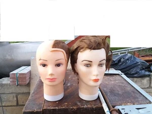 Testa di Donna per Manichino senza Capelli Espositore Volto Gomma per Parrucca - Foto 1 di 1
