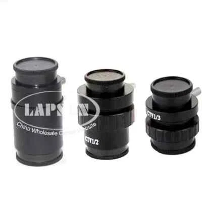 1X 0.5X(1/2) 0.3X(1/3) C-Mount Lens CTV Adapter M28 Trinocular Microscope Camera