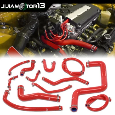 Fit For 94-01 Honda Acura Integra RS LS GS B18B1 Red Silicone Radiator Hose Kit  - Image 1 of 4