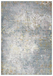 Rizzy Rugs Blue Petals Vines Bulbs Scrolls Contemporary Area Rug Floral PRI106 - Picture 1 of 10