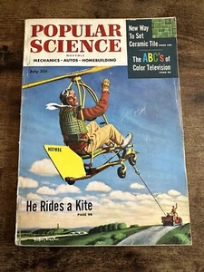Vintage July 1954 Popular Science Mechanics Autos Homebuilding Book Paperback - Picture 1 of 1