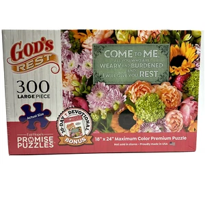 New FairHopes Promise Puzzel Come to Me All Who Are Burdened 300 Large Pieces - Picture 1 of 7