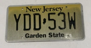 New Jersey NJ garden state yellow and white license Plate Tag YDD 53W - Picture 1 of 1