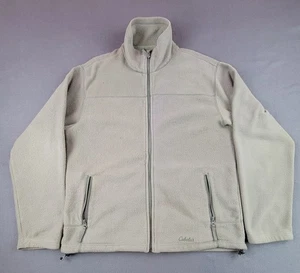 Cabela's Men's Large/tall Brown Fleece Sweater Jacket Full Zip - Picture 1 of 10