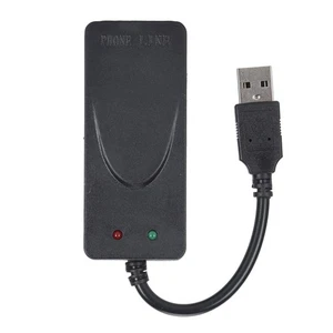 USB 56K External Dial Up Fax Data Modem Dual RJ11 Ports Support Caller ID Comput - Picture 1 of 12