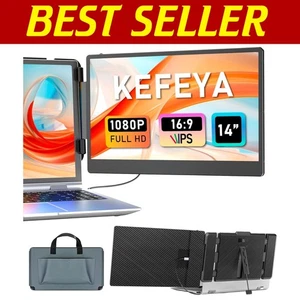 Compact 14-Inch IPS Monitor for Laptops - Dual Screen Solution for Professionals - Picture 1 of 12