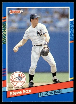 1991 Donruss Steve Sax New York Yankees #163 - Image 1 of 2