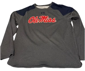 Ole Miss Rebels Shirt Mens XL Loose Shirt UA Long Sleeve Heatgear EUC - Picture 1 of 4