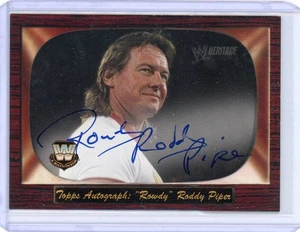"ROWDY" RODDY PIPER 2005 TOPPS WWE/WWF HERITAGE (ON CARD Autograph) AUTO CARD - Picture 1 of 2