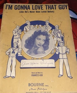 Sheet Music Monica Lewis "Im Gonna Love That Guy" © 1945 - Picture 1 of 11