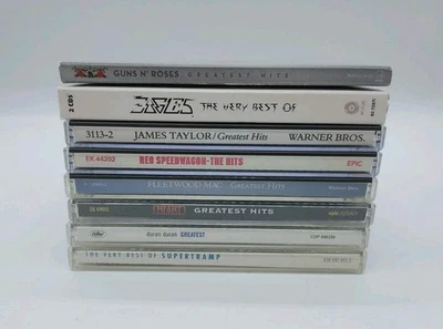 CD Lot GREATEST HITS The Best Of Eagles/Fleetwood/Guns N Roses/Heart/REO & More - Imagem 1 de 4