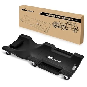  40" Meccanico Plastica Creeper -40 Pollici Soffiato Carrello Garage Rotolato Nero - Foto 1 di 7