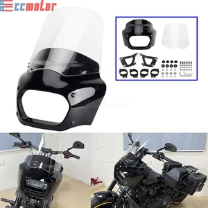 For Harley Softail FXFB FXFBS Fat Bob 2018-2024 Front Fairing Windshield - Clear - Picture 1 of 12