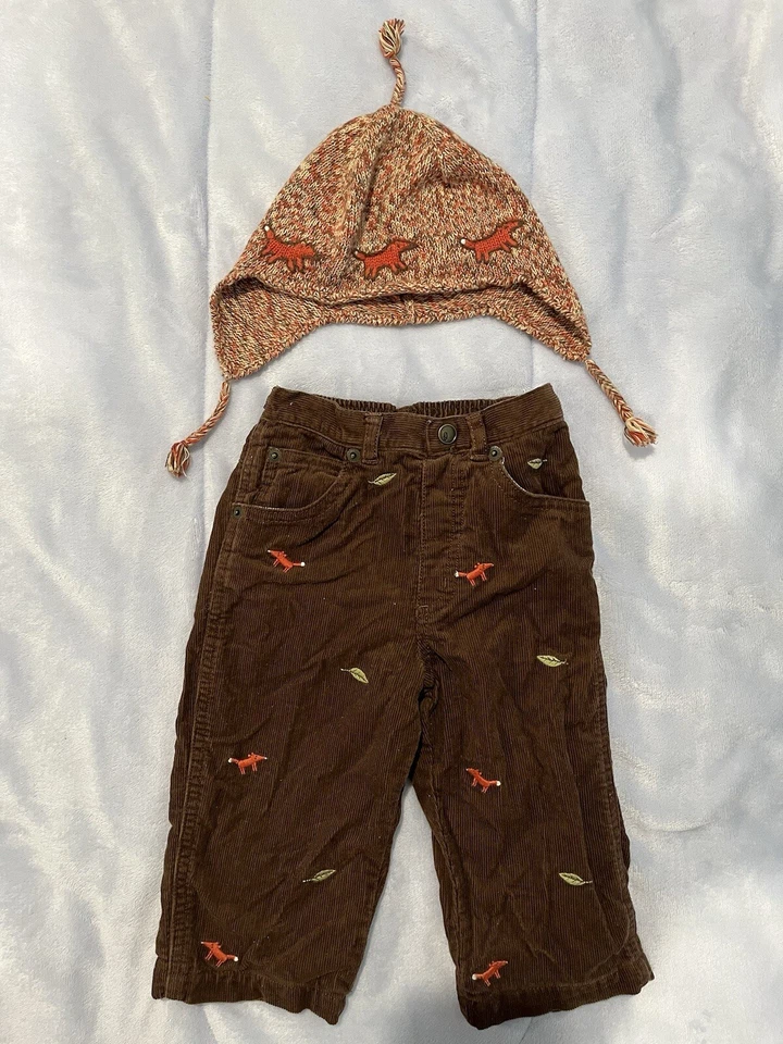 Pantalones de zorro vintage Gymboree 12-18 meses sombrero mezcla de senderos raros en muy buen estado Foto 1 de 4