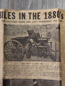 Historical Documents Co Automobiles in the 1880's 1904 & 1970 Inv#G7242 Ephemera - Picture 1 of 16