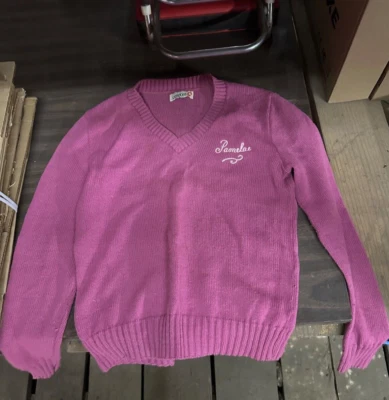 Suéter Pandora Scotchkin Años 70 Rosa Vintage Mediados de Siglo Moda Pamelae  Foto 1 de 4