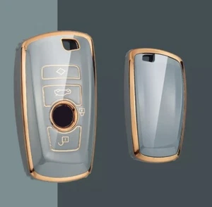 Schlüsselhülle passend für BMW 1er 2er 3er 4er 5er 6er 7er X3 X4 Grau - Bild 1 von 1