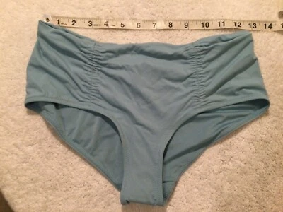 Athleta NWOT XS 0 2 Waterloo Blue Villa Boyshort Shirred Bottom Bikini Short - Image 1 of 4