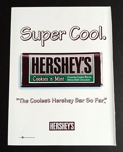 1993 Hershey Cookies N Mint Chocolate Candy Bar Super Cool Magazine Cut Print Ad - Picture 1 of 2